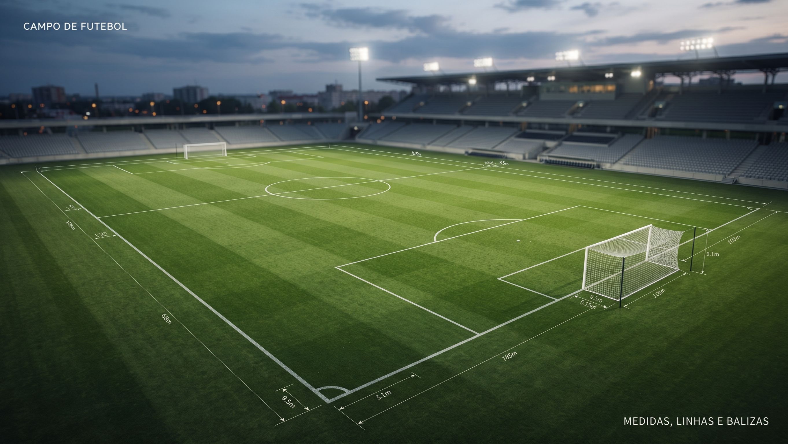 Campo de Futebol: Medidas, Linhas, Balizas e Regras Oficiais