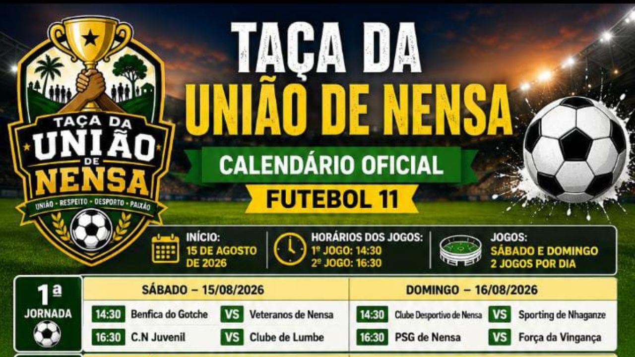 Capa - Taça da União de Nensa arranca a 15 de Agosto com nove clubes em disputa